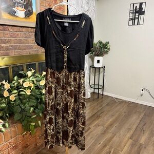 Vintage 1990s Jamie Brooke midi or maxi dress